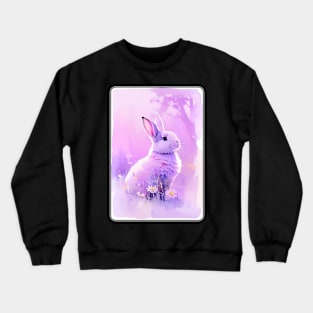 Rabbit Watercolor W2 Crewneck Sweatshirt